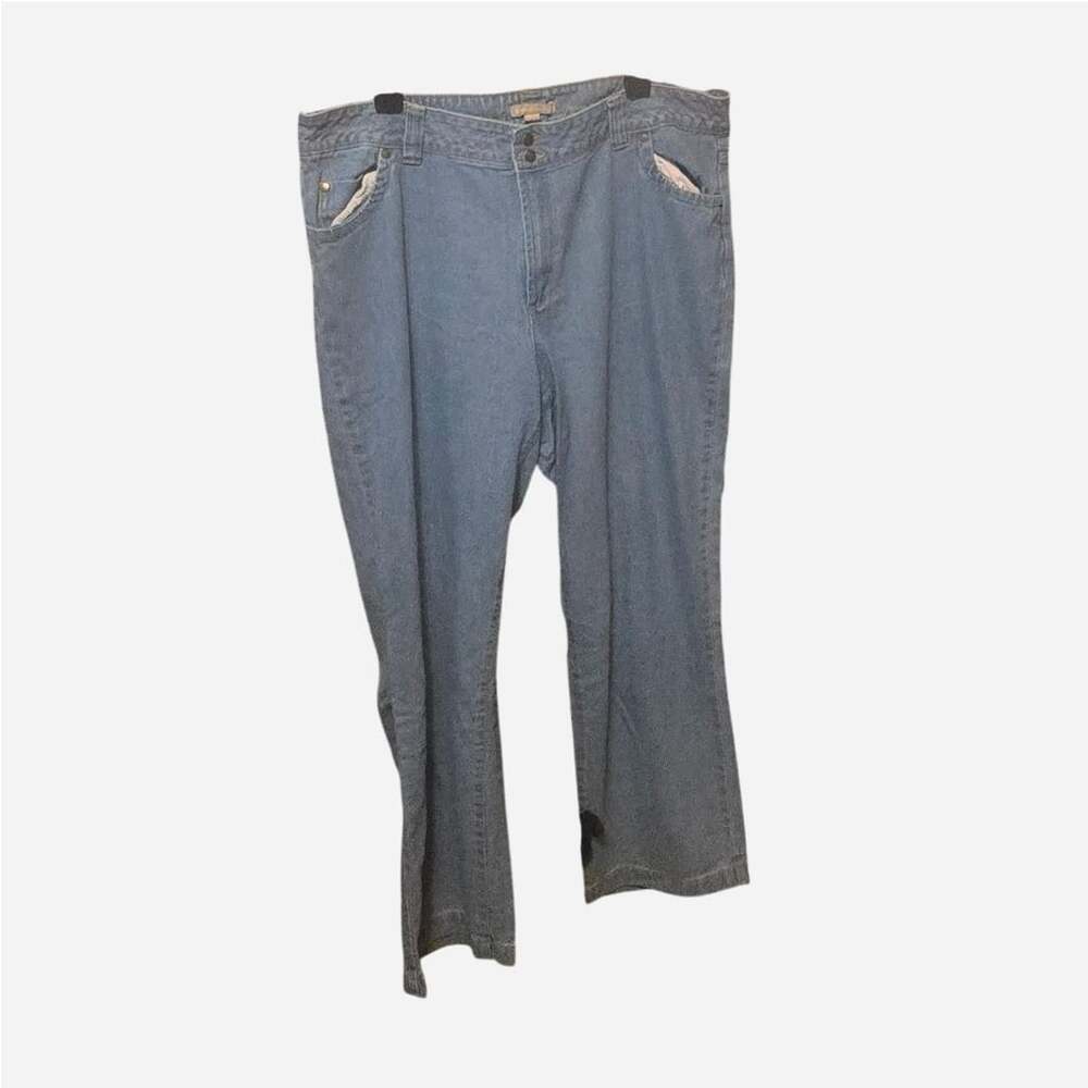 Woman Within Jeans Size 20W Light Wash Cotton Denim Pants
